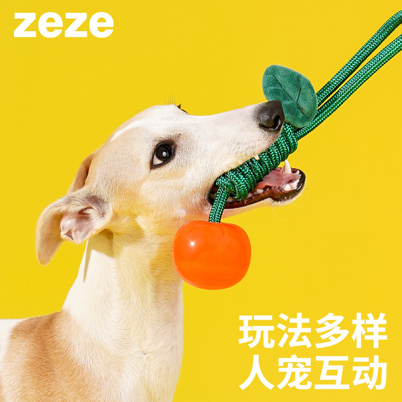 Zeze Dog Knot Toy หมากฝรั่ง Tug-of-War Molar ทนต่อการสึกหรอเชือกกัดทน