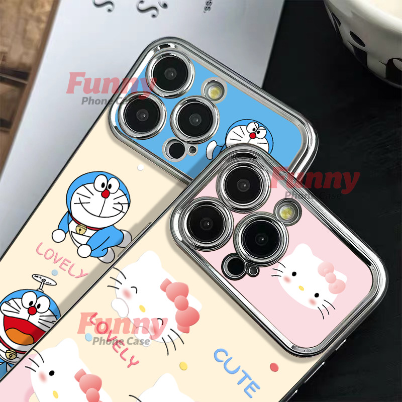 เคสมือถือสำหรับ iPhone 17 16 15 14 13 12 11 PRO MAX โดราเอมอน การ์ตูน น่ารัก กันกระแทก XPDP6D199&200