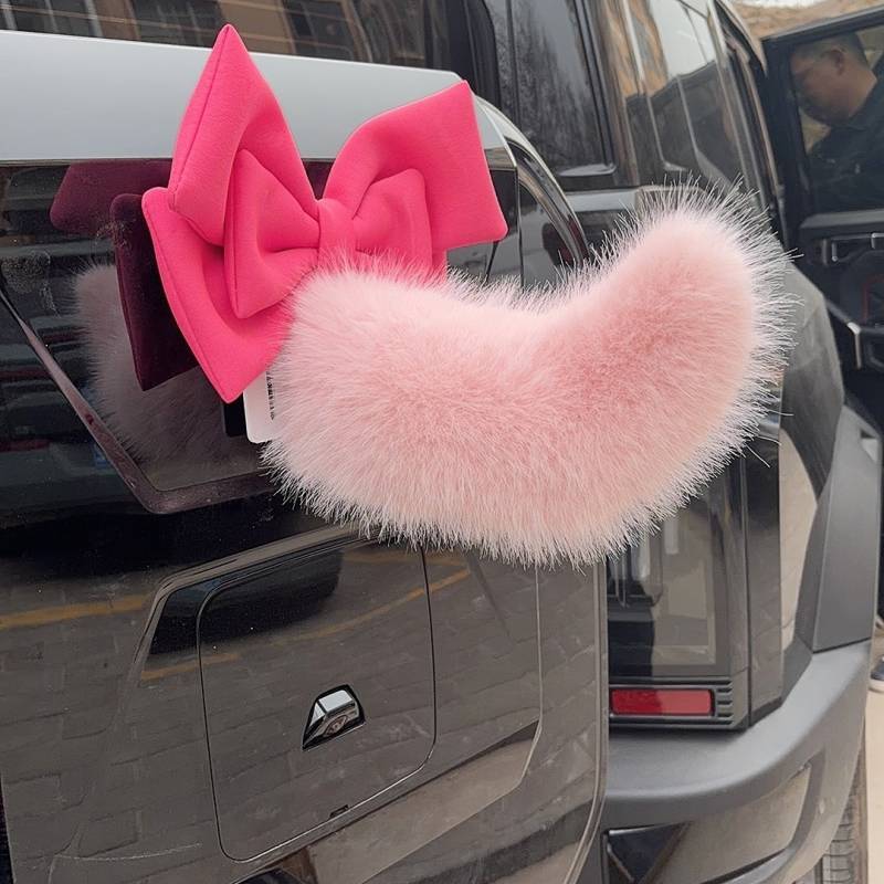 Car Tail Shaking Voice Control Imitation Fox Plush Small Tail Car Tail Shaking Voice Control Imitati