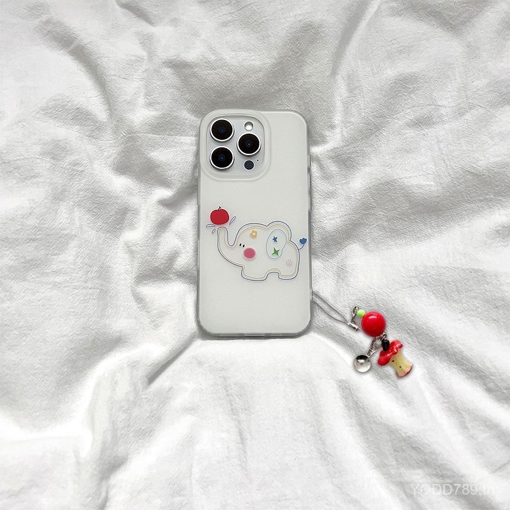 เคสโทรศัพท์เหมาะสําหรับiPhone 7 8 X XS XR XSMAX 11 12 13 14 15 16 17 Pro max Plus Airช้างน่ารักApple