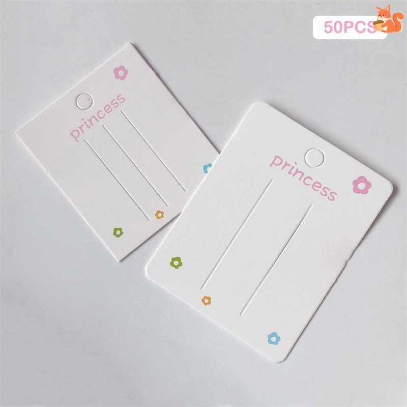 กิ๊บติดผมเปล่า 50 pcs พร้อมการ์ดกระดาษ ใช้เป็นอุปกรณ์เสริมผมและเครื่องประดับแฟชั่น