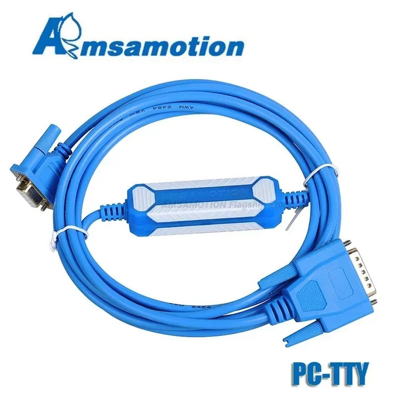 Amsalmotion 6ES5 734-1BD20 สําหรับ Siemens S5 Series PLC การเขียนโปรแกรมสาย PC-TTY การสื่อสาร Serial