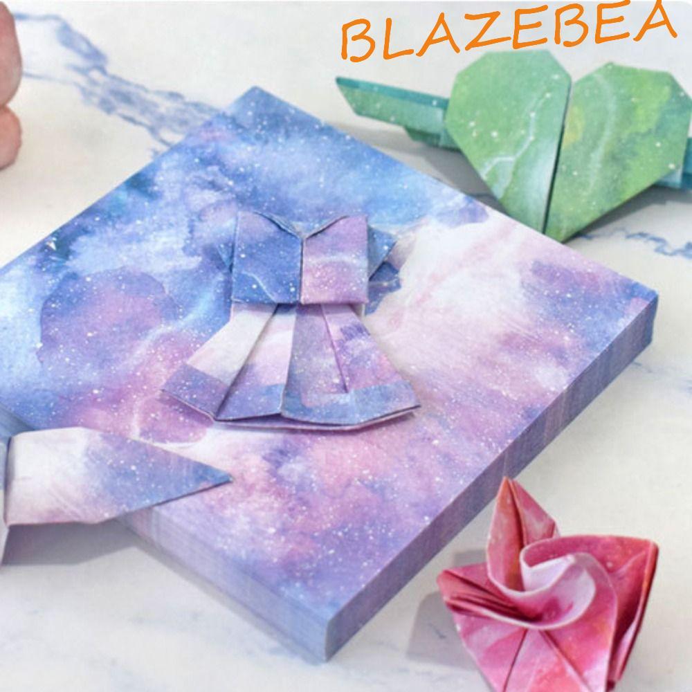 BLAZEBEA Origami Paper Square Paper-cut Multicolor Handcraft Double Sides Starry Pattern Craft paper