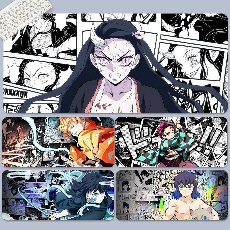 Kimetsu No Yaiba Peripheral Mouse Pad Oversized Anime Game Table Mat Dormitory Bedroom Non-Slip Mous