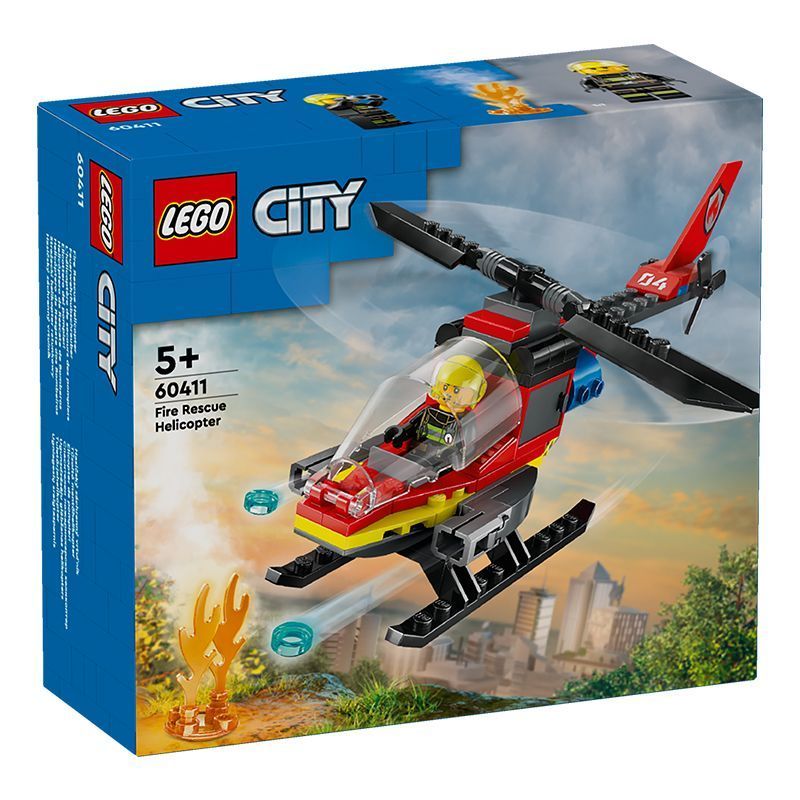 LEGO City Series 60411 บล็อกตัวต่อเฮลิคอปเตอร์สําหรับผู้บริโภคและเด็กผู้หญิงของเล่นเด็กของขวัญ ybl26
