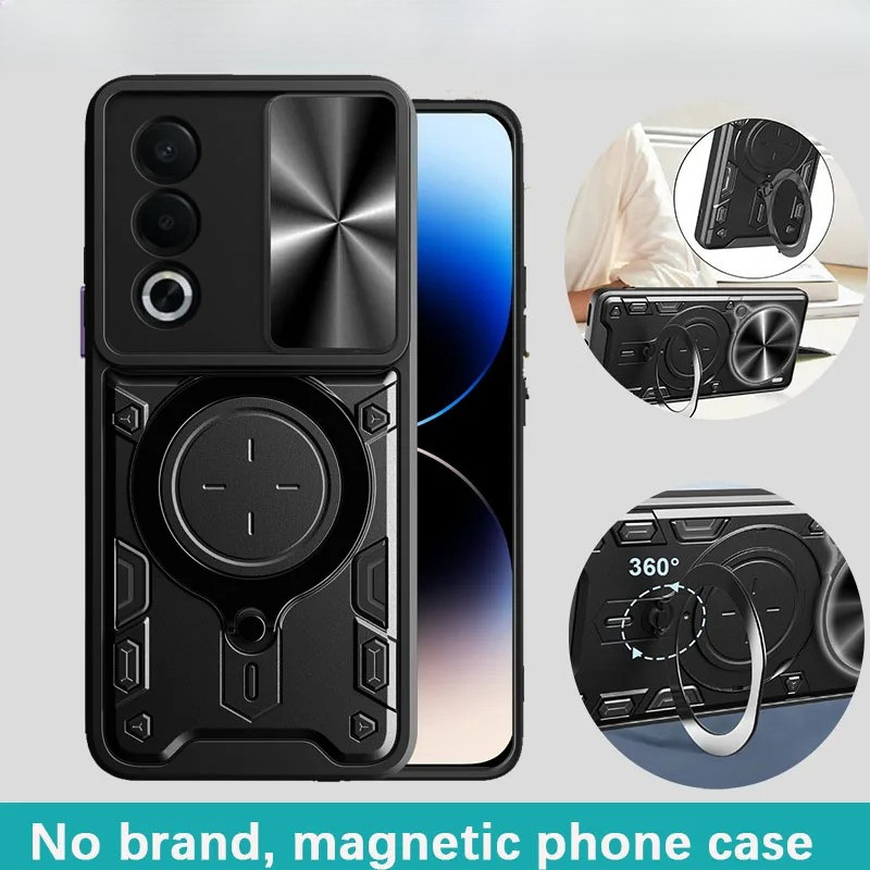 สไลด์กล้องเลนส์ปลอกสําหรับVivo V70 FE Elite VivoV70FE 5Gกันกระแทกเคสโทรศัพท์เกราะแหวนปลอกวงเล็บStent Pushกล้องเลนส์ป้องกันฮาร์ดปกหลัง