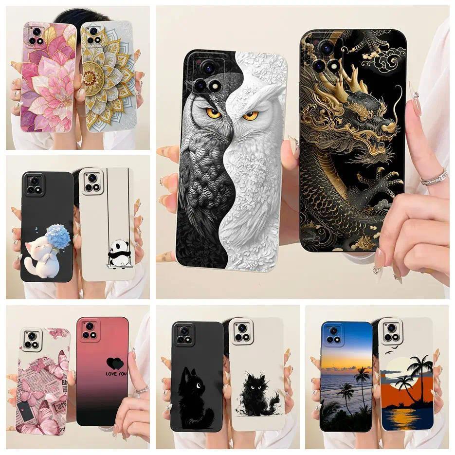 สําหรับ Vivo Y52s T1 กรณี V2054A Cool นกฮูกมังกรทาสี Soft TPU Matte เคสโทรศัพท์สําหรับ Vivo Y31s Y 5