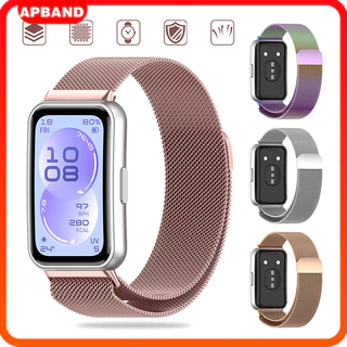 สายรัดโลหะลูป Milanese for Huawei Band 11/ 11 Pro/ Huawei Band 10 9 8 สายรัดข้อมือสแตนเลสแม่เหล็ก อุปกรณ์เสริม