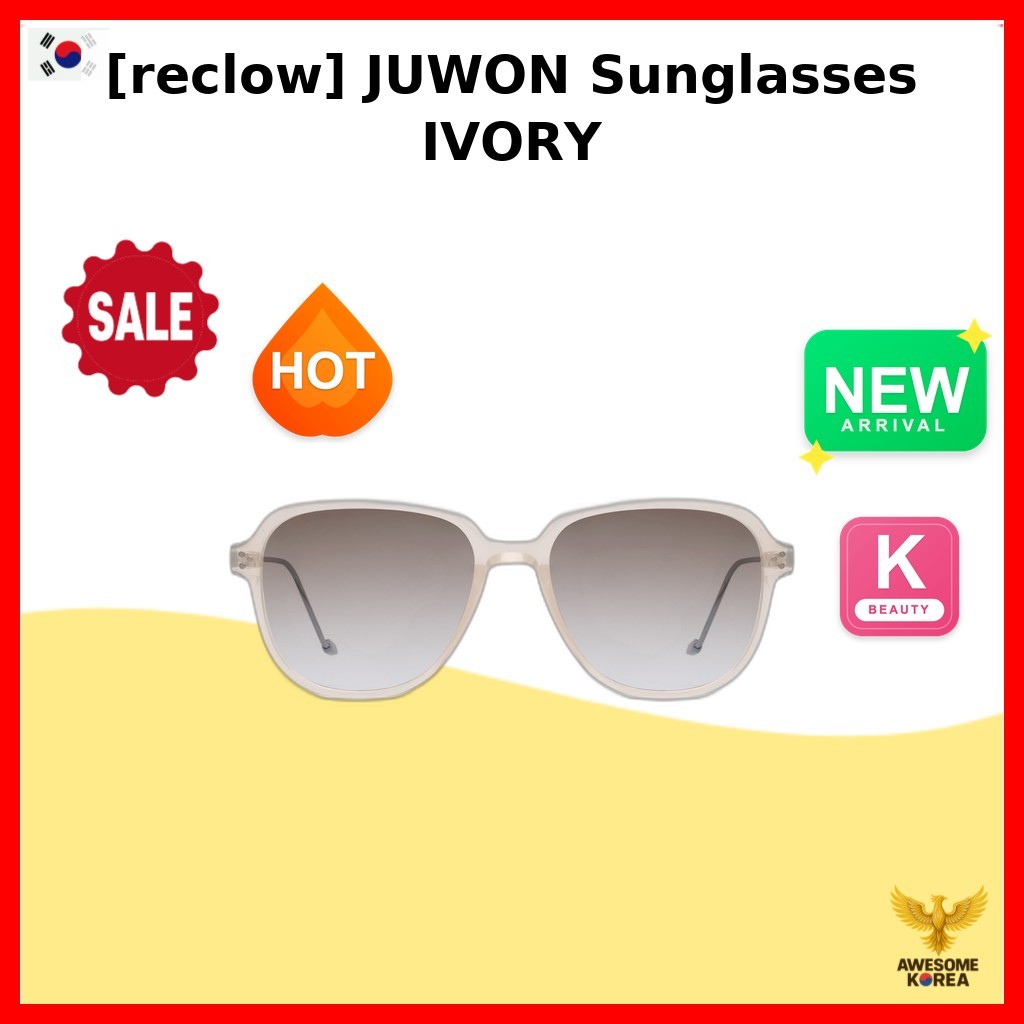 แว่นกันแดด JUWON Ivory กรอบโอเวอร์ไซส์ นำเข้าจากเกาหลีโดย AwesomeKorea