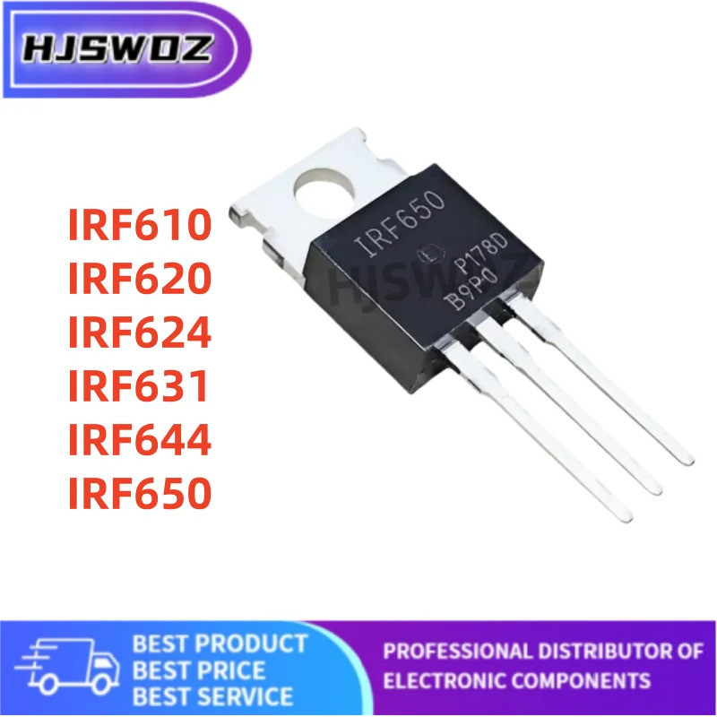 10 ชิ้น/ล็อตใหม่เอี่ยม IRF610 IRF624 IRF620 IRF644 IRF650 IRF631 TO-220 MOSFET Field effect หลอดในสต