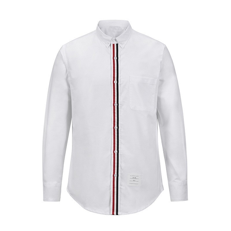 LXYN thombrowne Men's College Style Long Sleeve Casual Versatile White Oxford Couple's Shirt