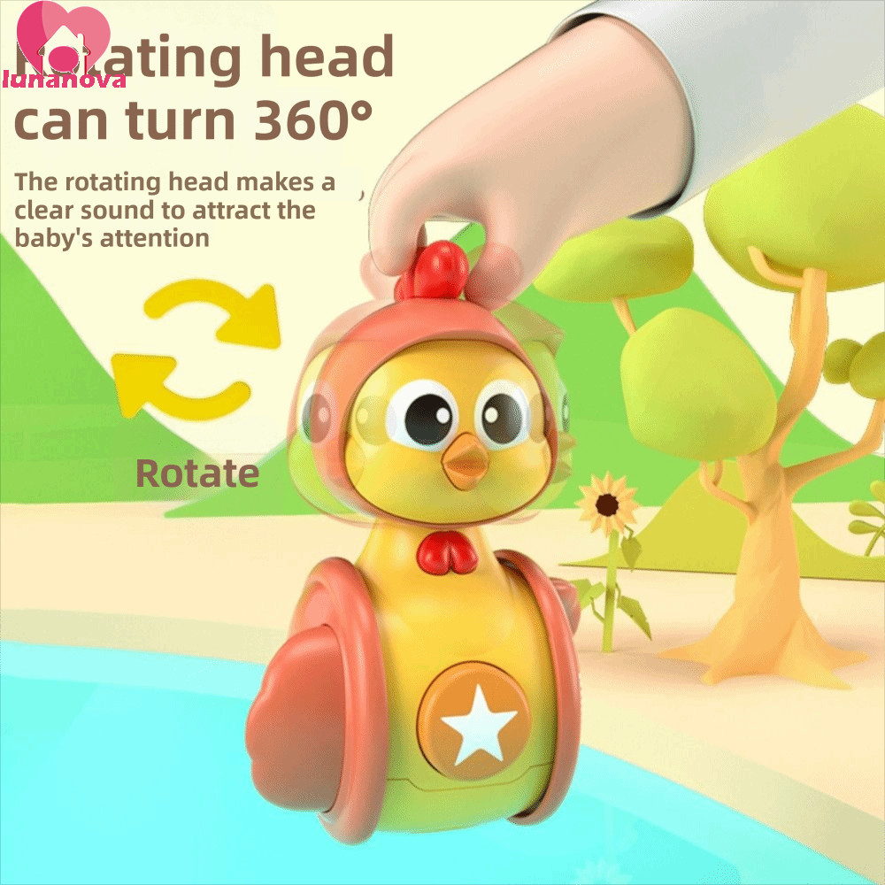 LUNANOVA Early Education Toy, Early Education Fun Design Chicken Gliding Tumbler Toy, Cute Tumbler T