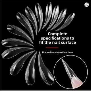 DSTH 140 ชิ้น/กล่องสั้นโค้ง Stiletto เล็บ Dual รูปแบบสําหรับต่อเล็บ 3D Cats Claw Sculptural เล็บอะคริลิคคลุมทั้งหมดแม่พิมพ์ร้อน