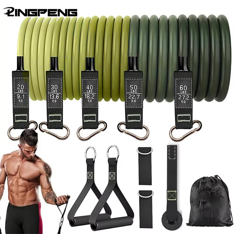 Fitness Resistance Rubber Band Elastic Band Upgrade Training Bar Set Pilates Training Fitness Equipment Pull Rope