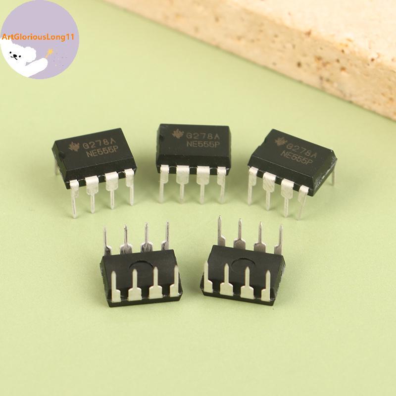 ArtGloriousLong 20pcs NE555 NE555P Integrated IC Direct Plug DIP-8P Base Circuit Chip ส่วนประกอบอิเล