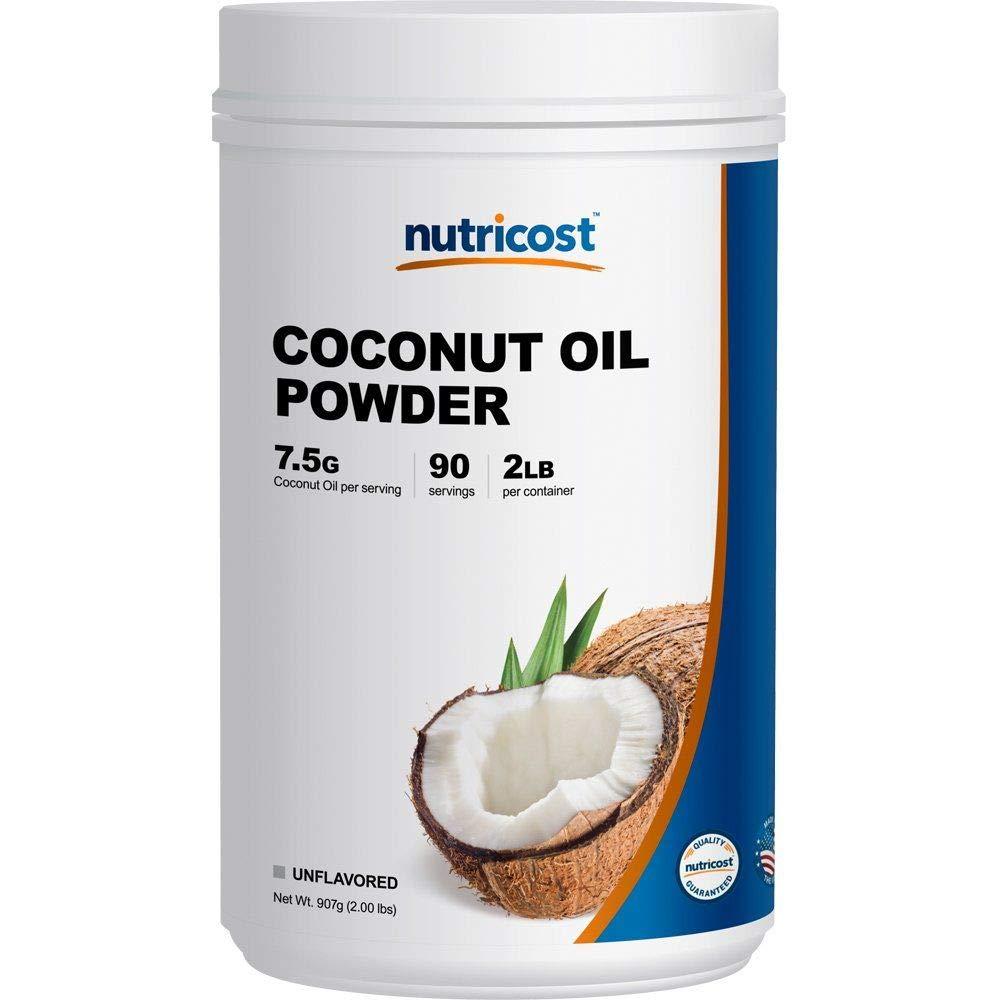 Nutricot Coconut Oil Powder 2 LBS (90 เสิร์ฟ) - Non-GMO และปราศจากกลูเตน - คุณภาพระดับพรีเมียม