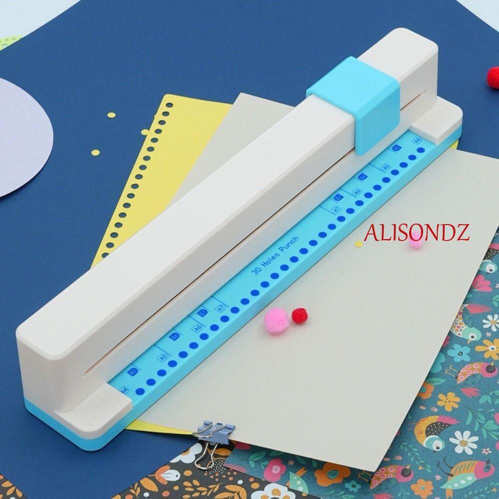 การเจาะกระดาษ ALISONDZ|เครื่องเจาะกระดาษอเนกประสงค์ A4/B5/B6/B7 ขนาด 30 รู, เครื่องใช้สํานักงานเจาะร