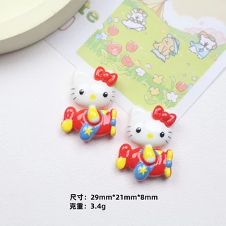 10 ชิ้นแมวกับ Apple Hug Bear Fly A Plane เสน่ห์เรซินน่ารักสําหรับ DIY (6-236)