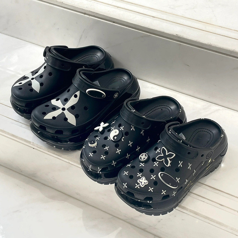 SMFK Home Co-Branded Light รองเท้า Wei Chen เพิ่มความสูงแบบสวมนอก สำหรับรองเท้าแตะ ผู้ชายและผู้หญิง 