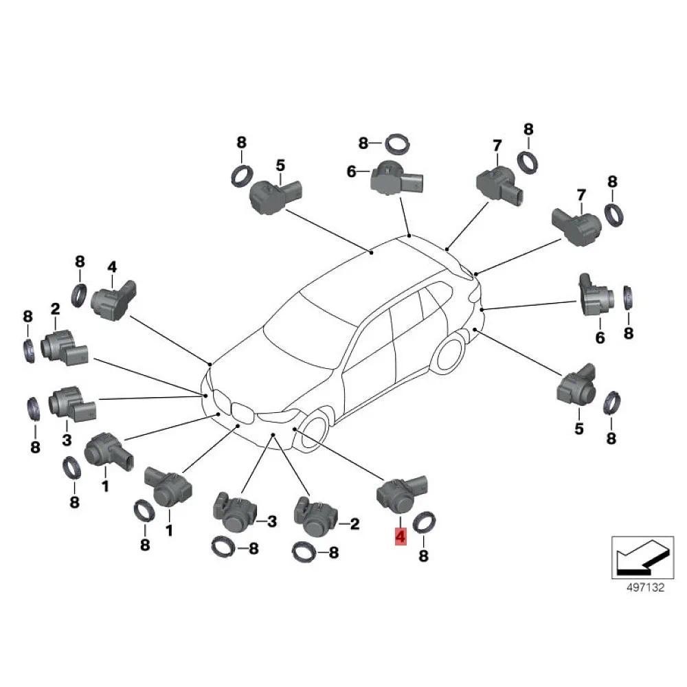 ใหม่ ! OEM OEM 66209471932 ULTRASONIC เซ็นเซอร์ที่จอดรถ Fit สําหรับ BMW Z4 x5 x6 x7 M50i,530i,M40i,7
