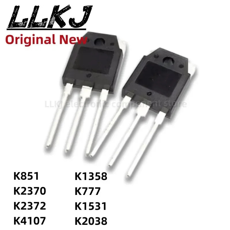 5pcs 2SK851 2SK2370 2SK2372 2SK4107 2SK1358 2SK777 2SK1531 2SK2038 TO3P Field Effect ทรานซิสเตอร์