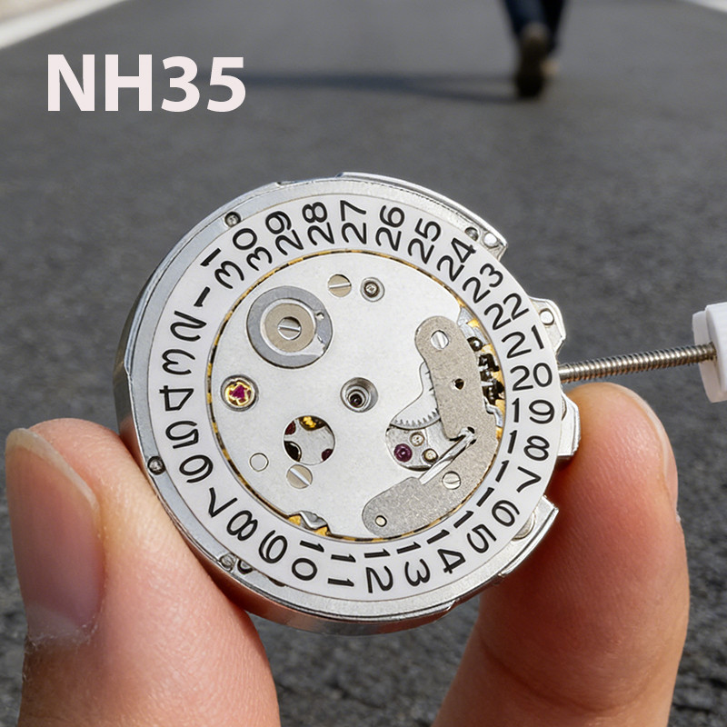 จีน NH35 การเคลื่อนไหวเปลี่ยนญี่ปุ่น NH35 การเคลื่อนไหววันที่ความแม่นยําสูงอัตโนมัติการเคลื่อนไหว NH35A 3o 3.8 นาฬิกา