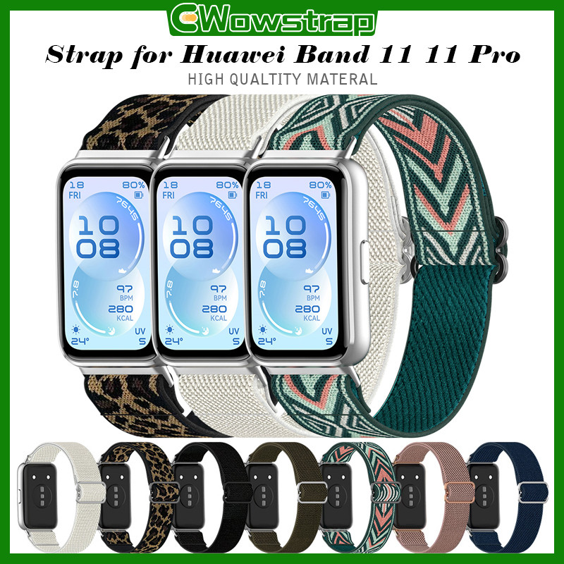 สายยืดหยุ่นไนล่อน for Huawei Band 11/11 Pro สายรัดข้อมือ สายรัดข้อมือ อุปกรณ์เสริม for Smartwatch Huawei Band 10 9 8 NFC