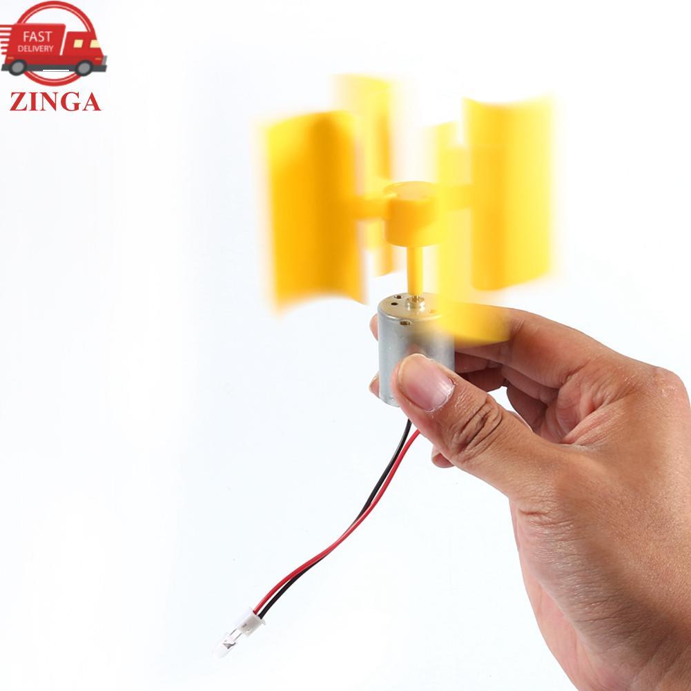 Zinga เครื่องกำเนิดไฟฟ้ากังหันลมแนวตั้ง Zinga Zerone ชุดมอเตอร์ขนาดเล็ก Breeze เหมาะสำหรับการสอนหลักการสร้างพลังงานทางกายภาพ