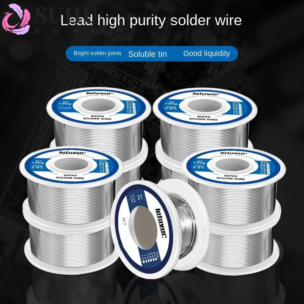 SUHU Corel Solder, 20g 50g 100g 0.8 1.0mm FLUX 2.0% ลวดเชื่อมอุณหภูมิต่ํา,ทนทานไม่มีสะอาด Low-meltin
