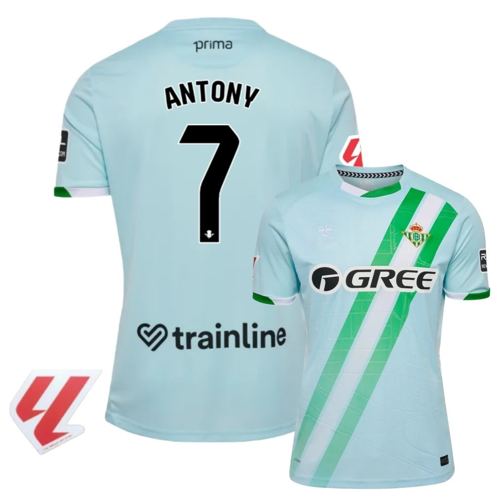Fans Edition 2025-26 REAL BETIS Away เสื้อยืดแขนสั้นผู้ชายแห้งเร็ว # 7 ANTONY.