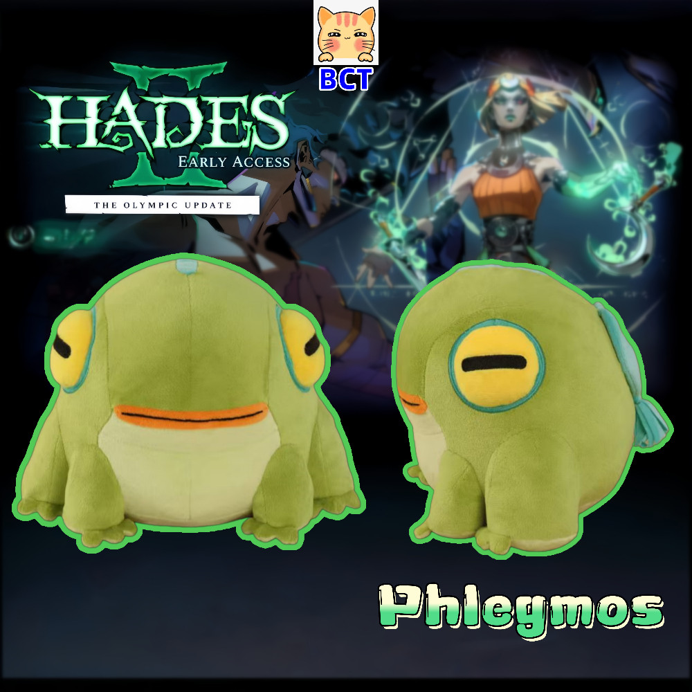 BCT✨ตุ๊กตา Hades II✨ใหม่ Hades Flinnoch Frog Plushie ตุ๊กตาสีเขียวสัตว์เลี้ยงกบ Plush ตุ๊กตาของเล่นส