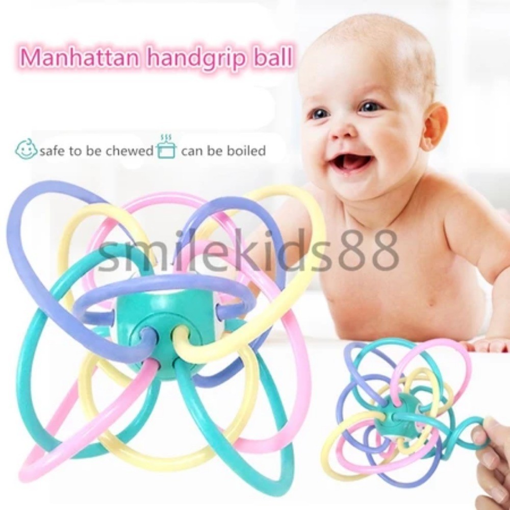 ยางกัดเขย่ามีเสียงน่ารัก Manhattan Toy ลดอาการคันเหงือก กระตุ้นกล้ามเนื้อ ขนาดใหญ่จับพอดีมือ