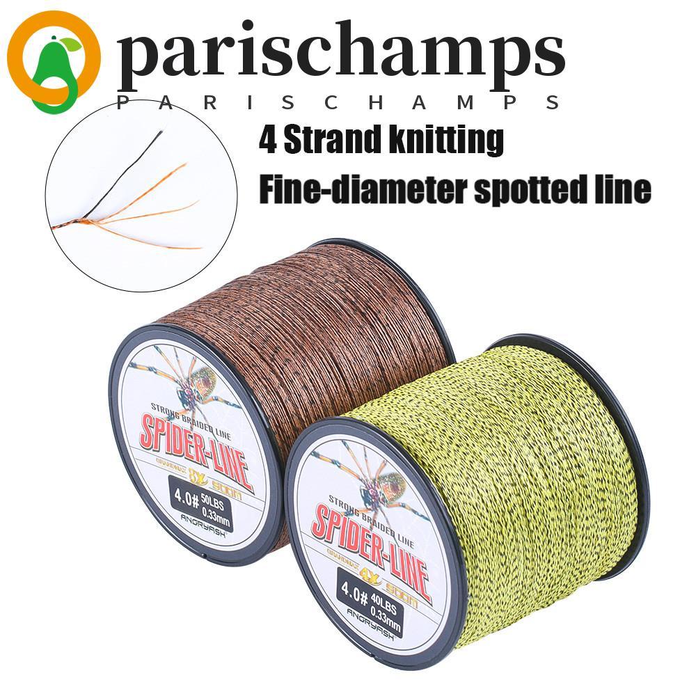 PARISCHAMPS สายตกปลา PE ถัก สีcamo yellow ความยาว100เมตร รองรับน้ำหนัก10-60ปอนด์