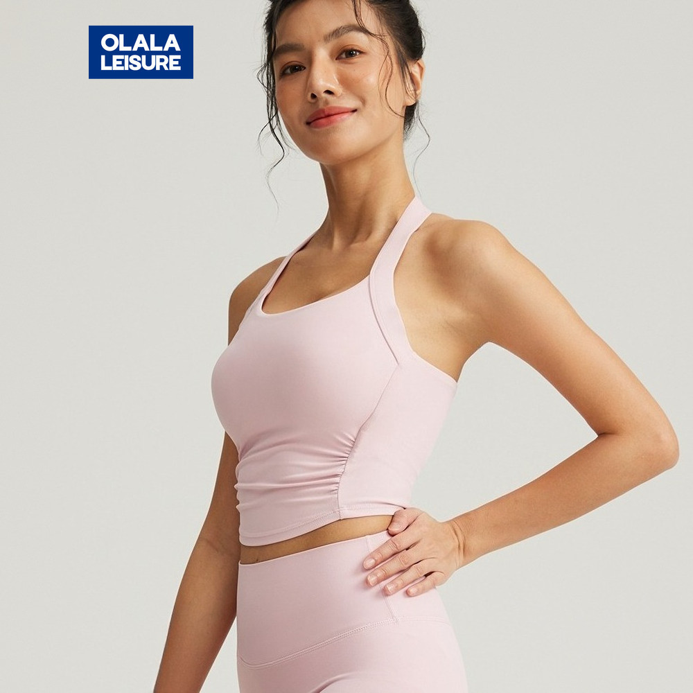 AirActive  Yoga Sports Bra Fixed Pads Halter Neck Good Support