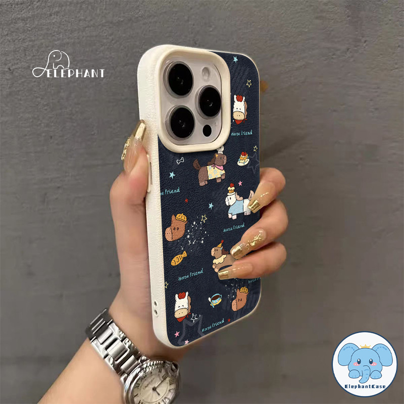 สำหรับ IPhone 17 13 Air 15 11 16 12 14 Pro Max XR X 7 15 Plus เค้กดาวการ์ตูนม้า 2026 ปกหนังคู่รักปีใหม่ - รูปที่ 4