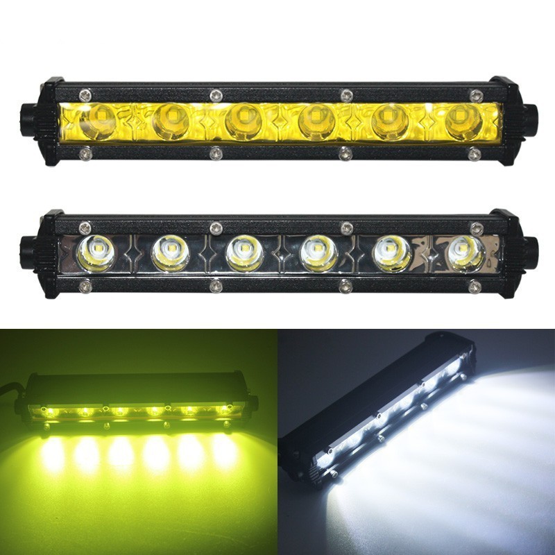 1pcs led Work Light bar ขับรถหมอกรถ 12-24V 18W 7 * 1 นิ้ว 6LED Offroad รถบรรทุกรถแทรกเตอร์เรือ Trail