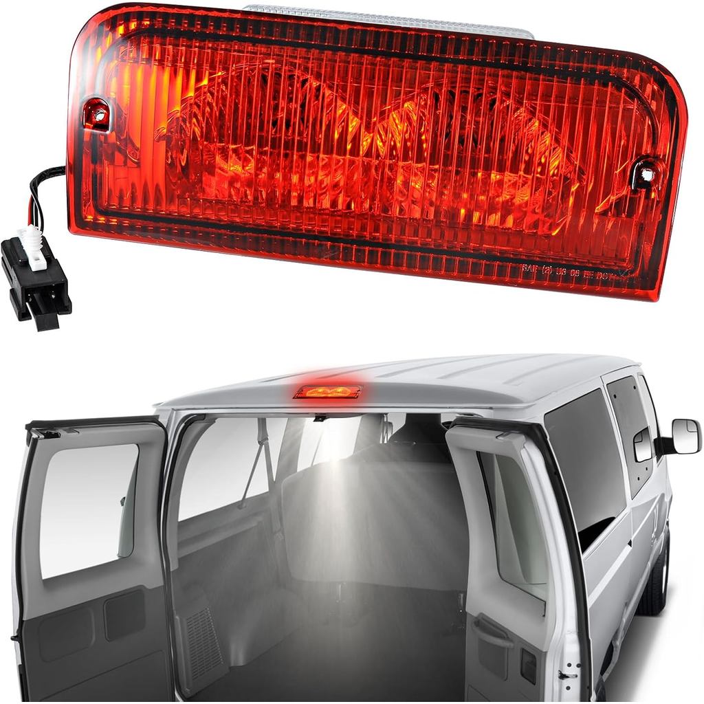 Center High Mount Stop Light ไฟเบรคที่สามโคมไฟ LED ในร่มใช้งานร่วมกับ 1992-2022 Ford E150 E250 E350 