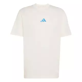 adidas ไลฟ์สไตล์ เสื้อยืดผ้าซิงเกิลเจอร์ซีย์ Essentials Small Logo ผู้ชาย สีขาว KC0904