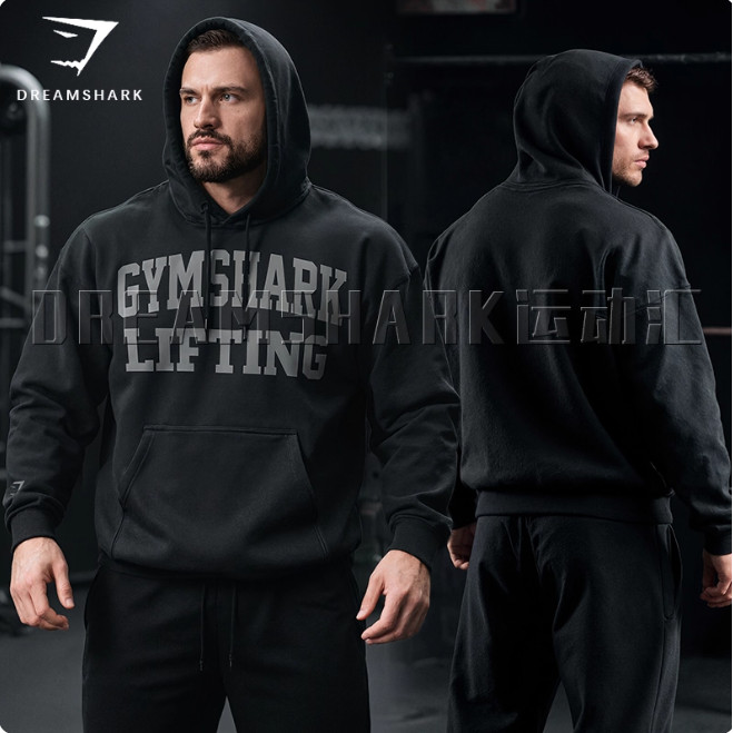Gym Muscle Shark Sport Hoodie from Premium Cotton - Ideal for Fitness & Outdoor Training