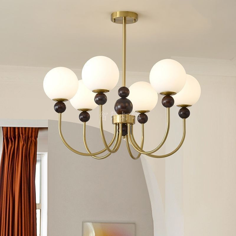 Minimalist Retro ห้องนั่งเล่นโคมระย้า Magic Bean Bauhaus Central Light สําหรับห้องนอนห้องรับประทานอาหารโมเดิร์นแขวนไฟทางเดินห้องโถงโคมไฟเพดาน