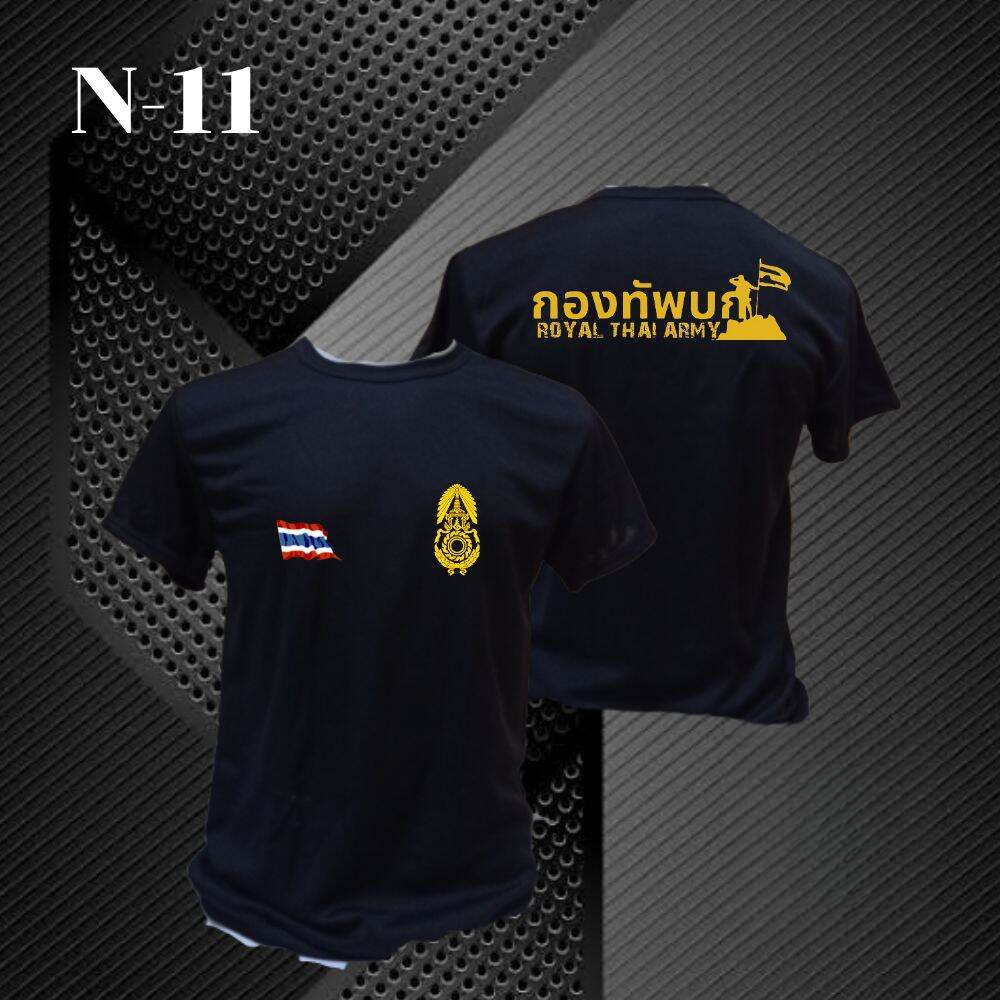 เสื้อยืดสไตล์ทหารพิมพ์ลาย Army ผ้าคอตตอน 100% คอกลม แขนสั้น สำหรับทั้งชายและหญิง