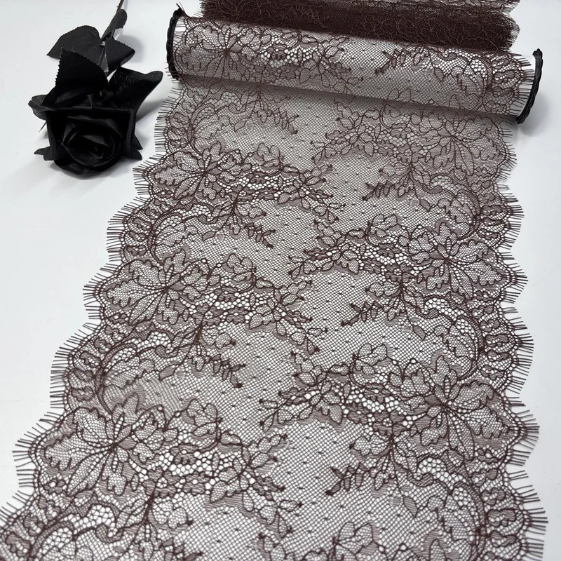 Clothing Sewing Craft Chantilly Lace Trim Black Eyelash Lace Fabric African Lace Trim DIY Fabric Mat