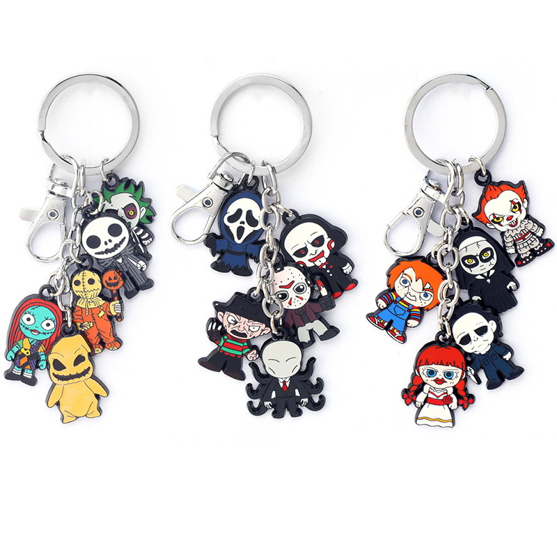 Spot Goods#New Halloween Keychain Horror Movie Ghost Clown Resurrection Underworld Grand Master Allo