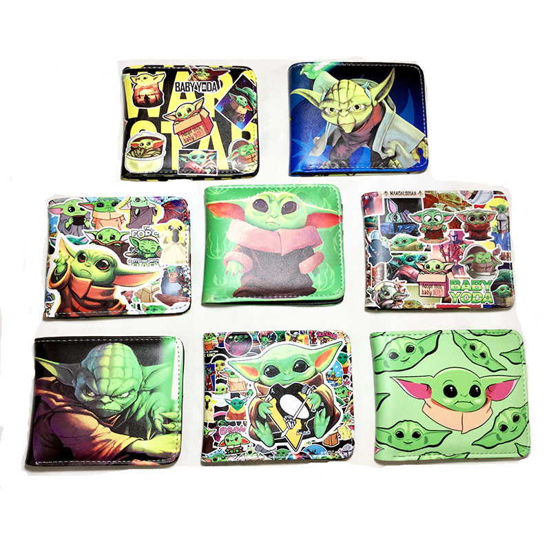 Spot Goods#Animation and Film Merchandise Master Yoda Short Wallet Star Wars Student Simple Coin Pur