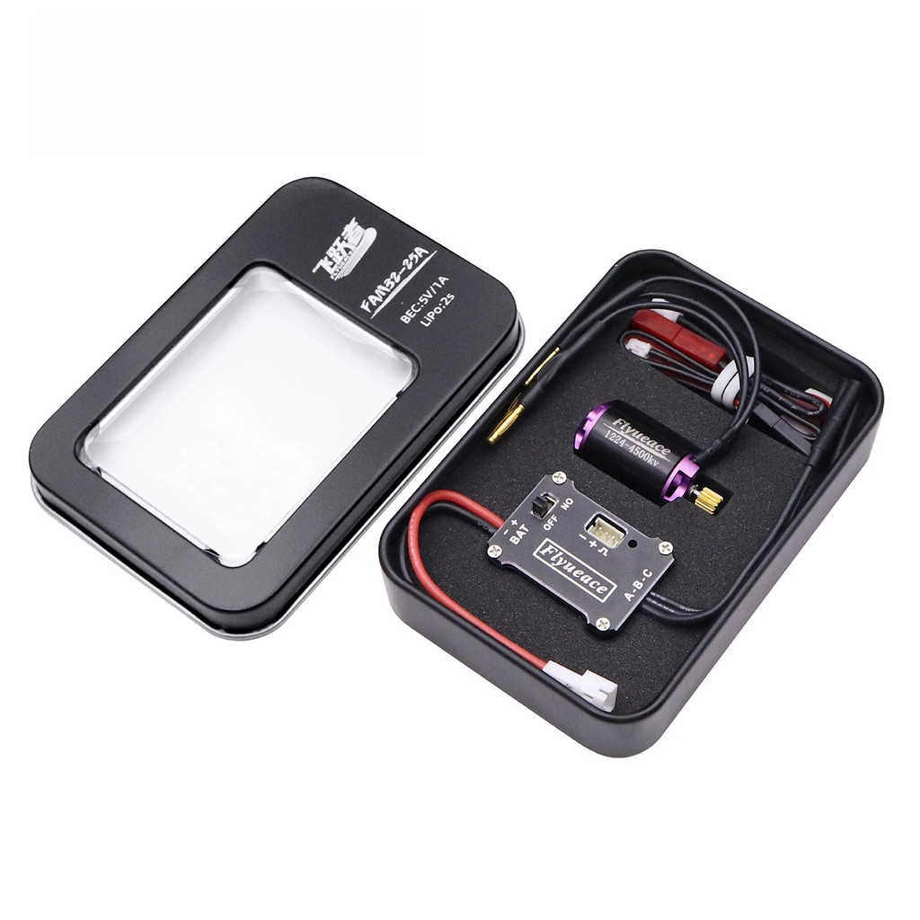 1/24 25A ESC 1224 4500KV ด้านนอกโรเตอร์มอเตอร์ Brushless Combo สําหรับ SCX24 FMS FCX24 FCX24M RC Cra