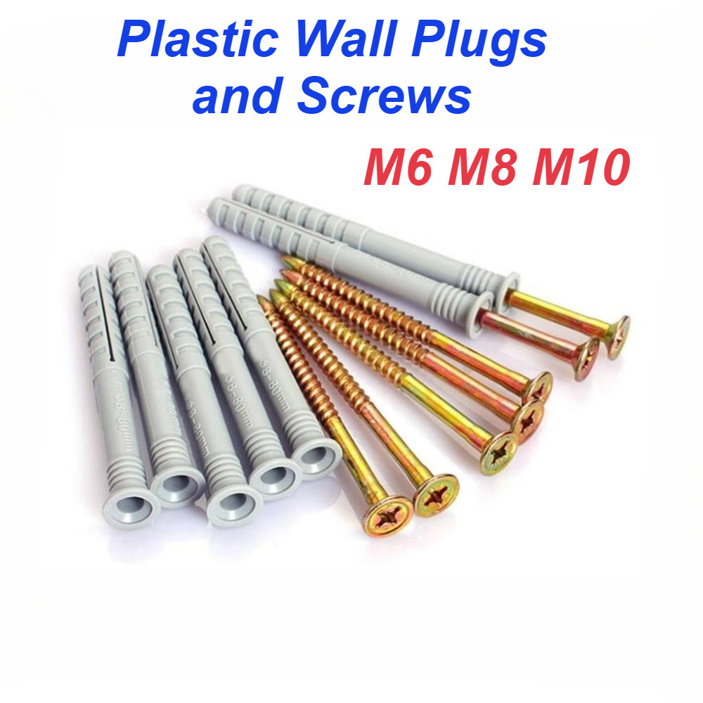[XM-MB] ปลั๊กและสกรูติดผนังพลาสติก, M6M8M10, สมอขยายไนลอนสําหรับผนังอิฐคอนกรีต