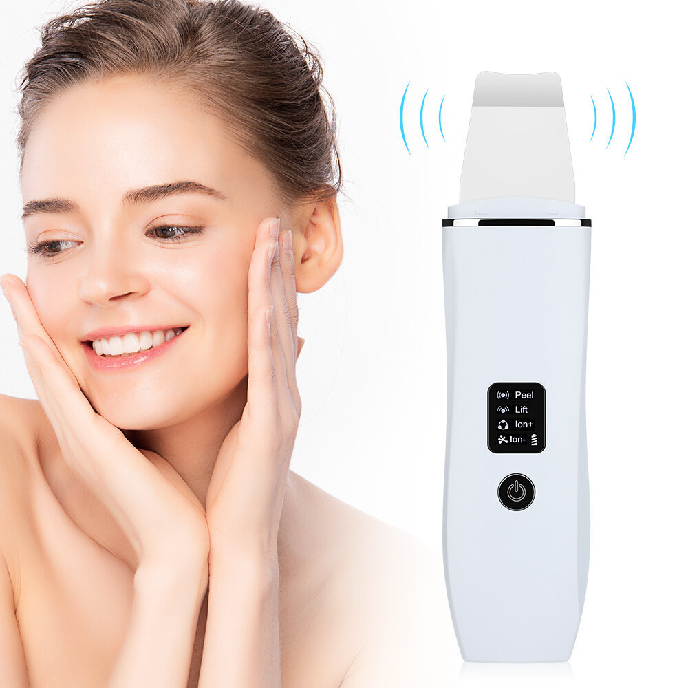 Ultrasonic Skin Scrubber Peeling Blackhead Remover ทําความสะอาดผิวหน้าอัลตราโซนิก Ion Acne Pore Clea