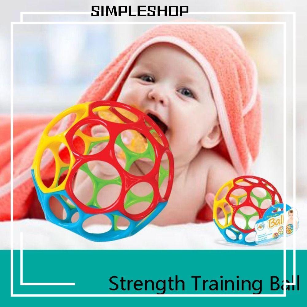 SIMPLESHOP ลูกบอลฝึกความแข็งแรง, เด็ก Grip Training Hole Bright Starts Oball, อายุทารกแรกเกิดขึ้นไป 