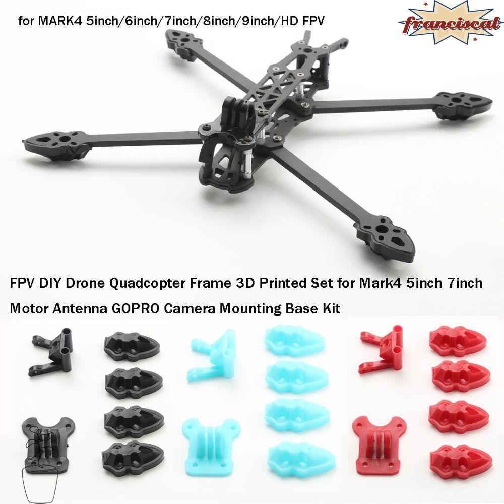 FRANCISCAL DIY Drone Quadcopter กรอบ, FPV 5 สีชุดพิมพ์,พลาสติกมอเตอร์เสาอากาศกล้องสําหรับ Mark4 5 นิ