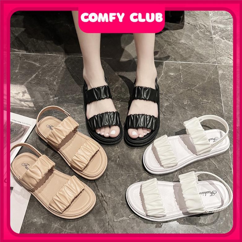 2091 Muhaban รองเท้าแตะผู้หญิงรองเท้ารองเท้าแตะแบนรองเท้าแตะผู้หญิงรองเท้าแตะ Kasut Wanita Lava Casu